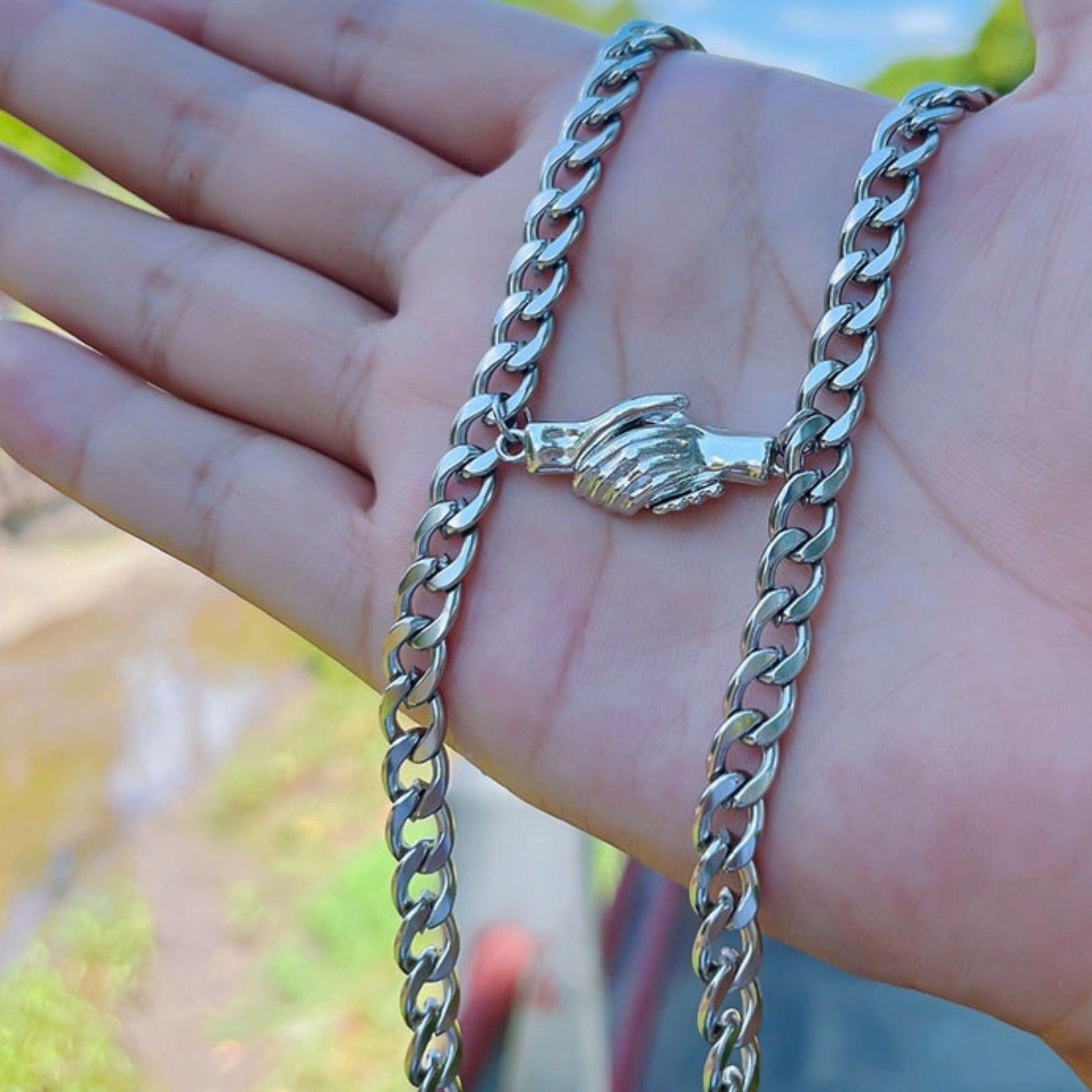 Personalised Couples Bracelets with Magnetic Heart in Gold Colour